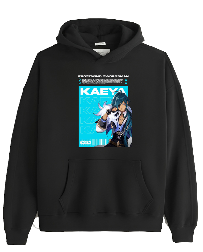 Genshin Impact Kaeya Alberich Over Size hoodie Black 17