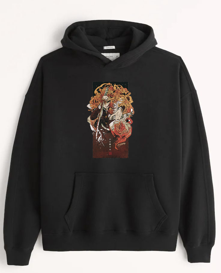 Anime Demon slayer nezuko tanjiro Oversize Hoodie Black 17