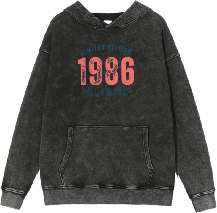 age Oversize Hoodie Washed gray 1986