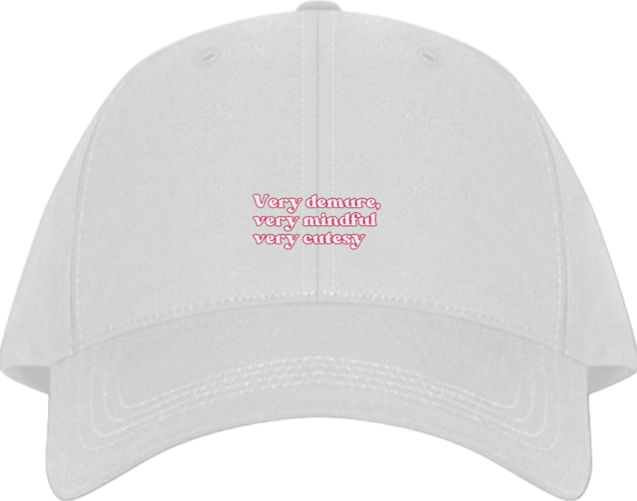 Very demure, very mindful very cutesy Baseball cap White 177