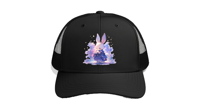 Baseball cap Black Purple and blue clouds 230