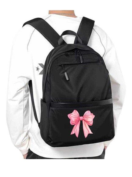 large pink bow School Back bag bag 230