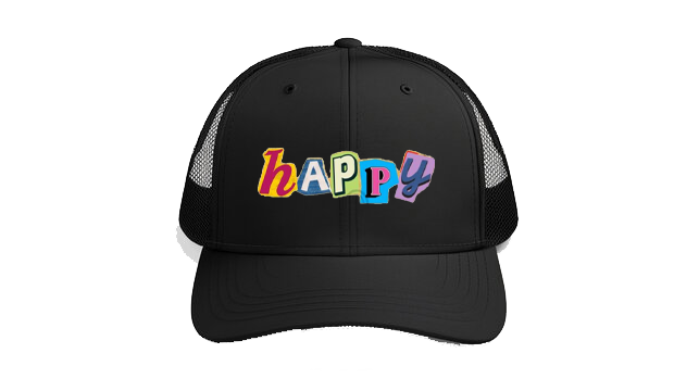 Baseball cap Black happy 233