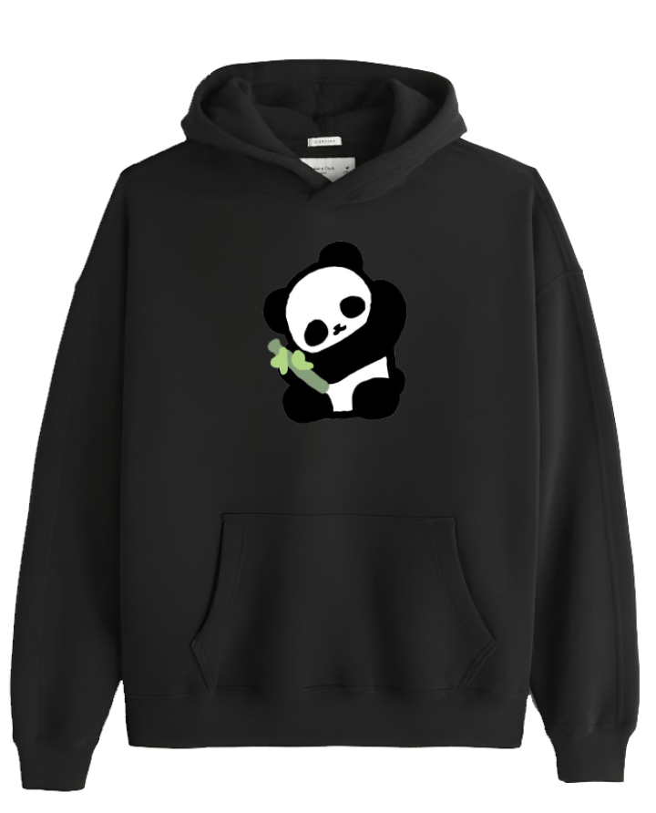 PANDA Oversize Hoodie Black 18