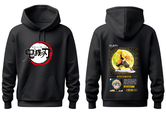Anime Demon slayer nezuko tanjiro Oversize Hoodie Black 18