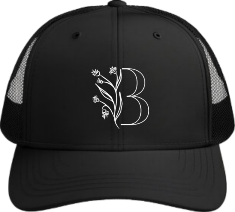 vector letter Baseball cap Black B 18