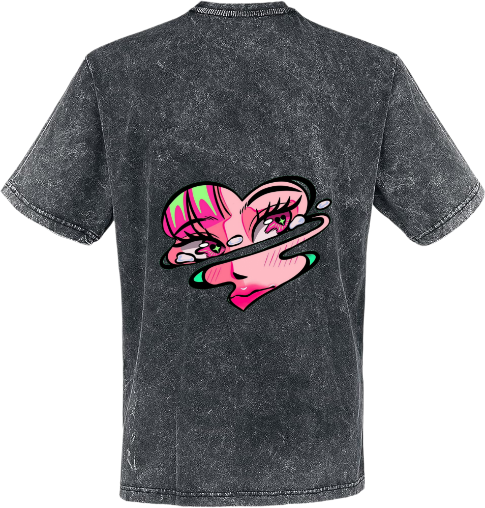 snow wash t- shirt One Size Washed Back 17