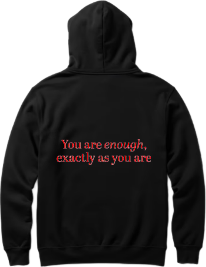 VaIentine coupIe Oversize Hoodie Black Back 18