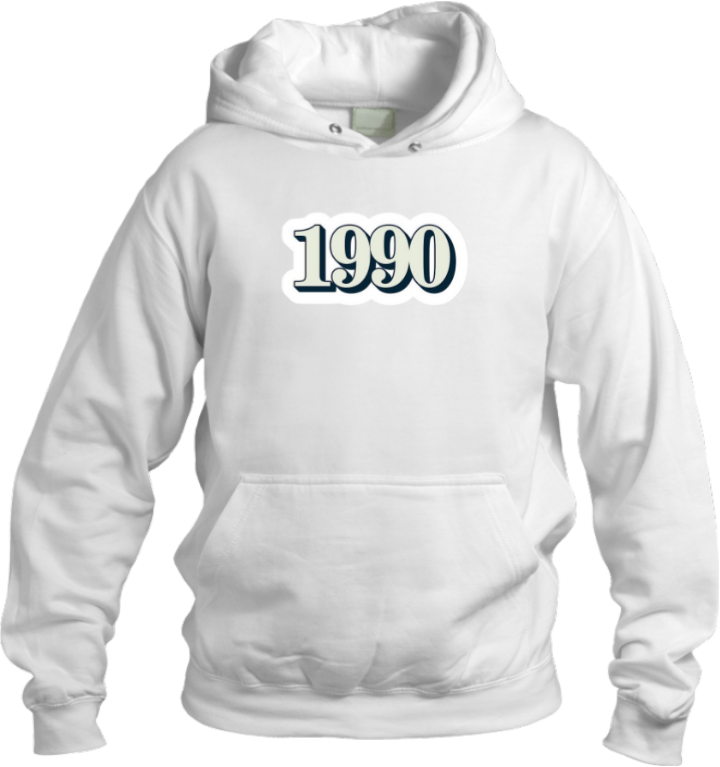 age Oversize Hoodie White 1990