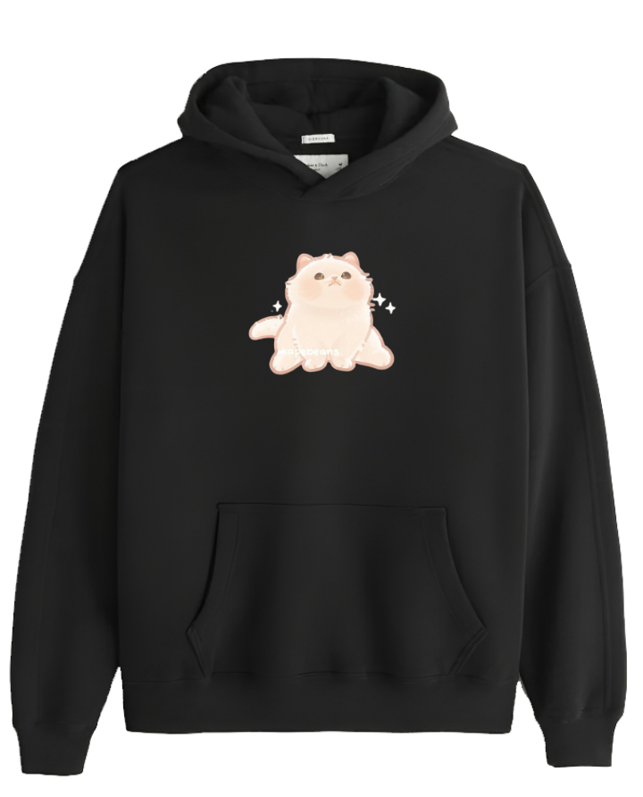cat Oversize Hoodie Black 18