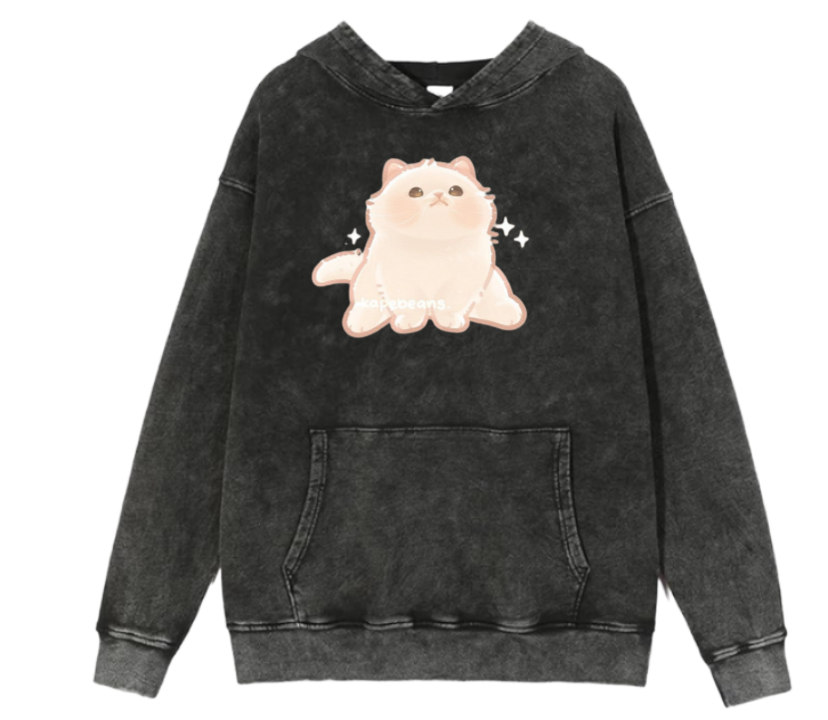 cat Oversize Hoodie Washed 18