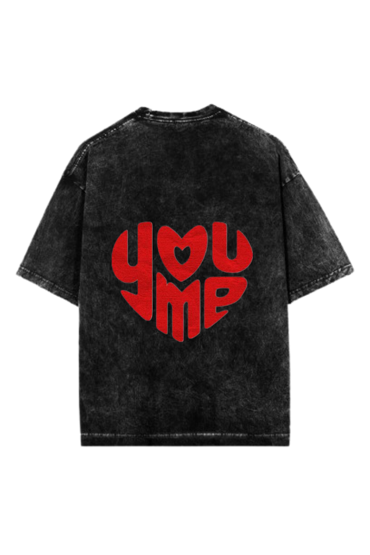 VaIentine coupIe One Size t- shirt Washed Back 18