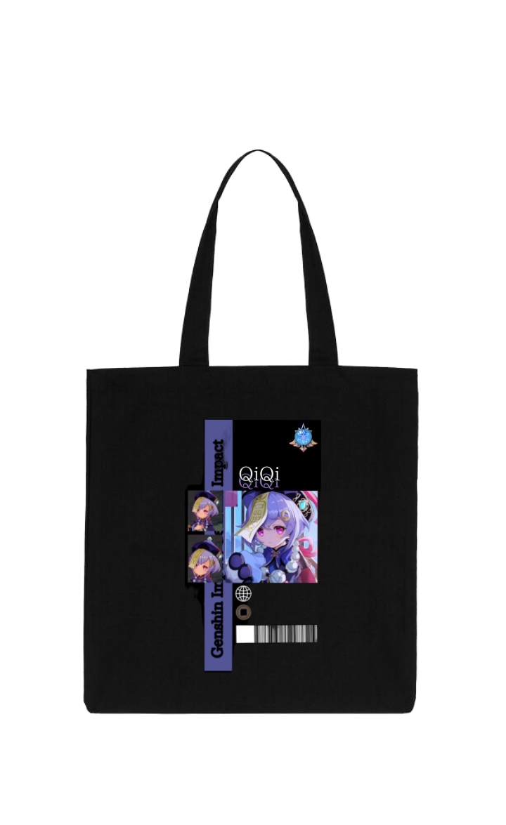 Genshin Impact Qiqi tote bag Black 18