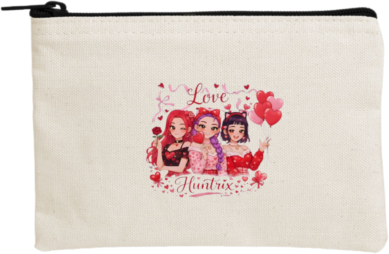 Hunterix kpop wallet pencil case Beige 18