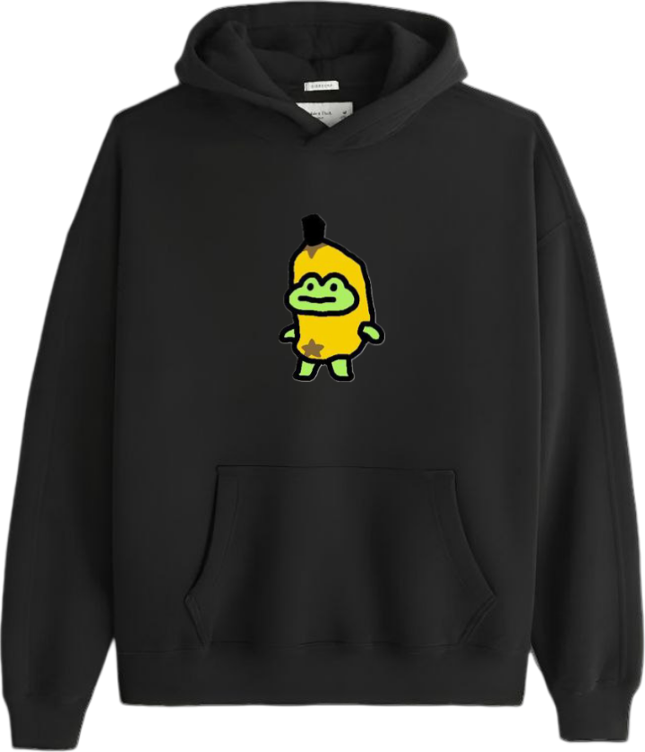 Frog Oversize Hoodie Black 18
