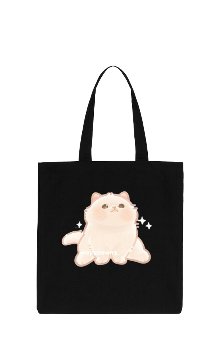 cat tote bag Black 18