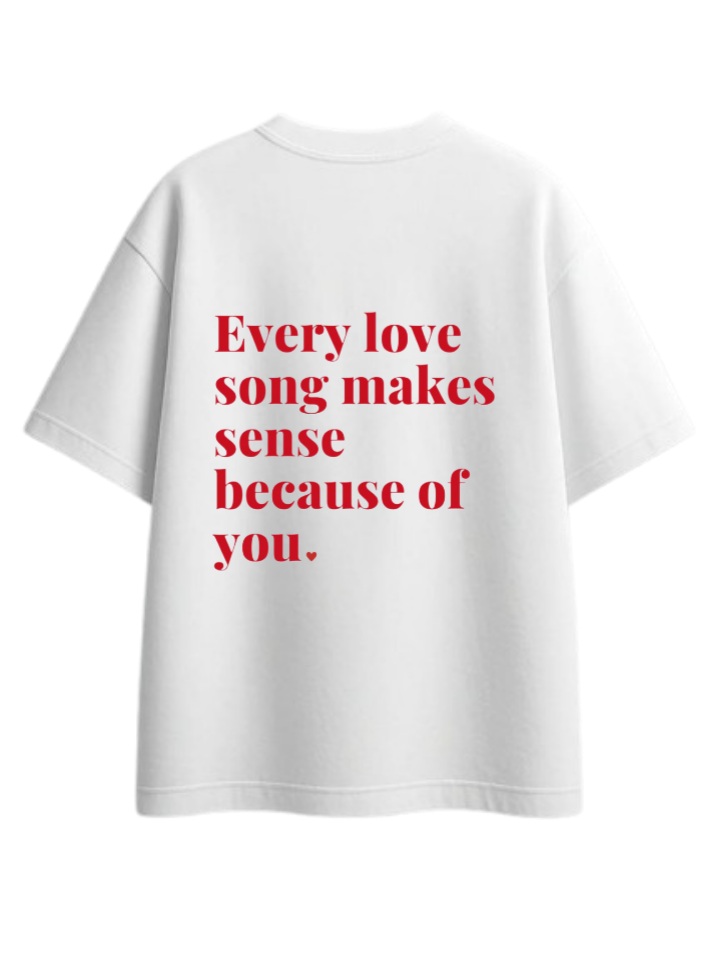 VaIentine coupIe t- shirt White Back 18