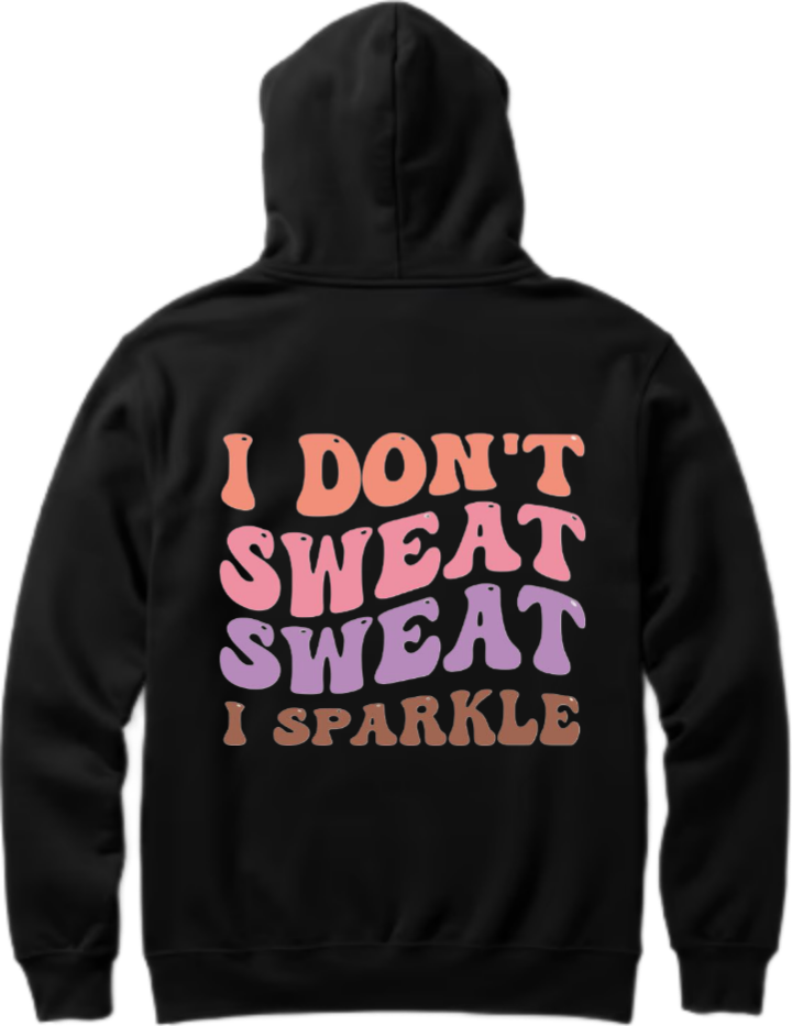 workout gym pilates Oversize Hoodie Black Back 18