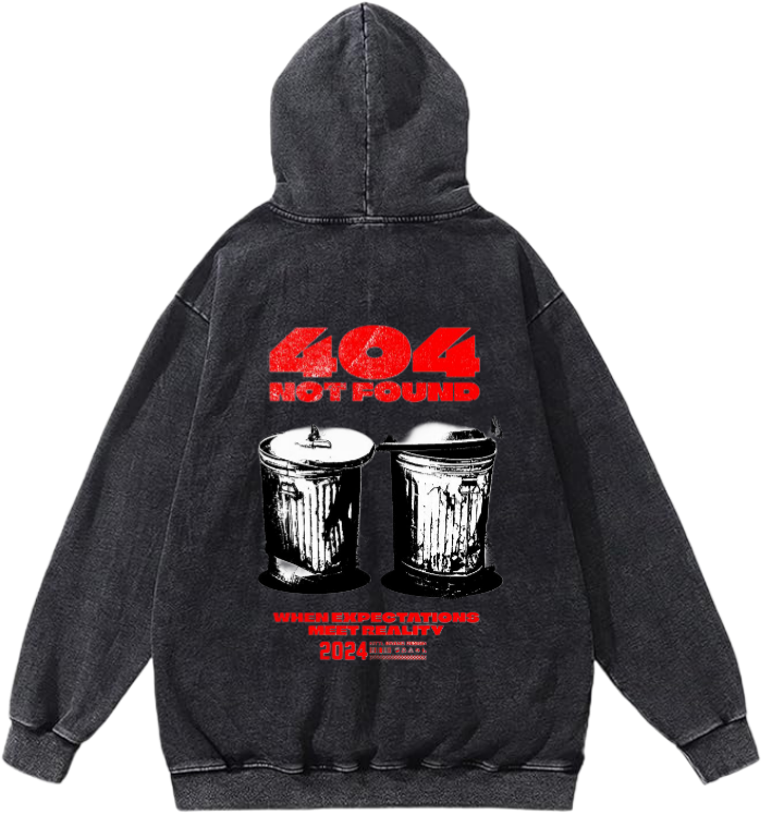 404 Not Found Over Size hoodie Washed Back 58