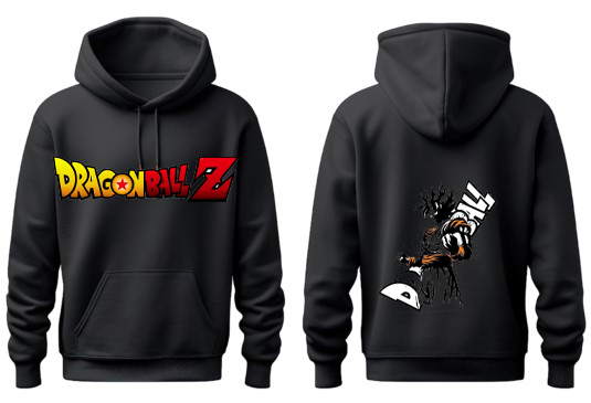 Dragon Ball One Size hoodie Black Back 18