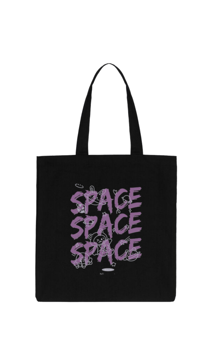 names tote bag Black SPACE 18