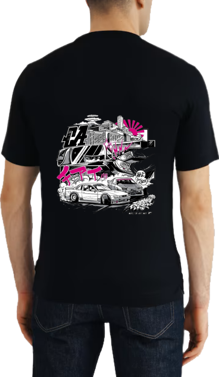 JDM t- shirt One Size Black Back 38