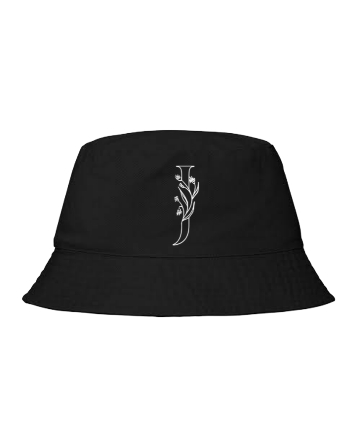 vector letter Bucket hat Fishman hat cap Black I 18