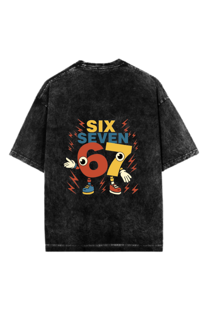 67 designs One Size t- shirt Washed Back 18