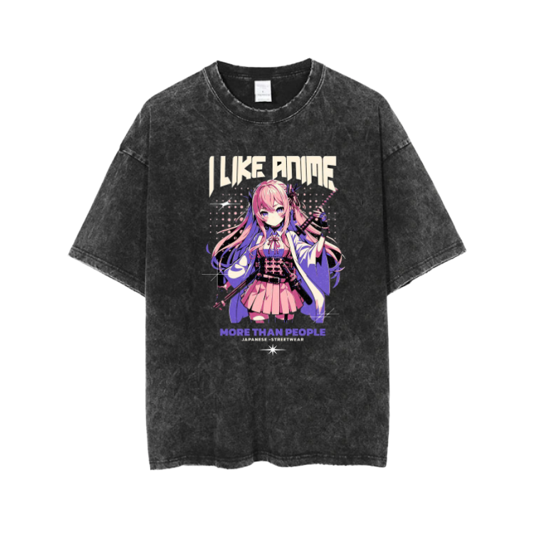 RANDOM ANIME GIRL t- shirt Washed 18