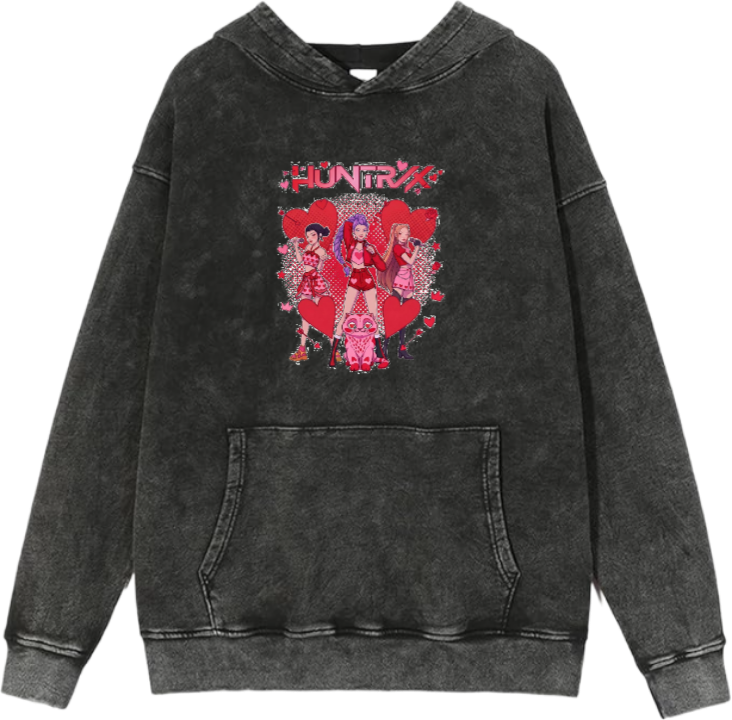 Hunterix kpop Oversize Hoodie Washed gray 18