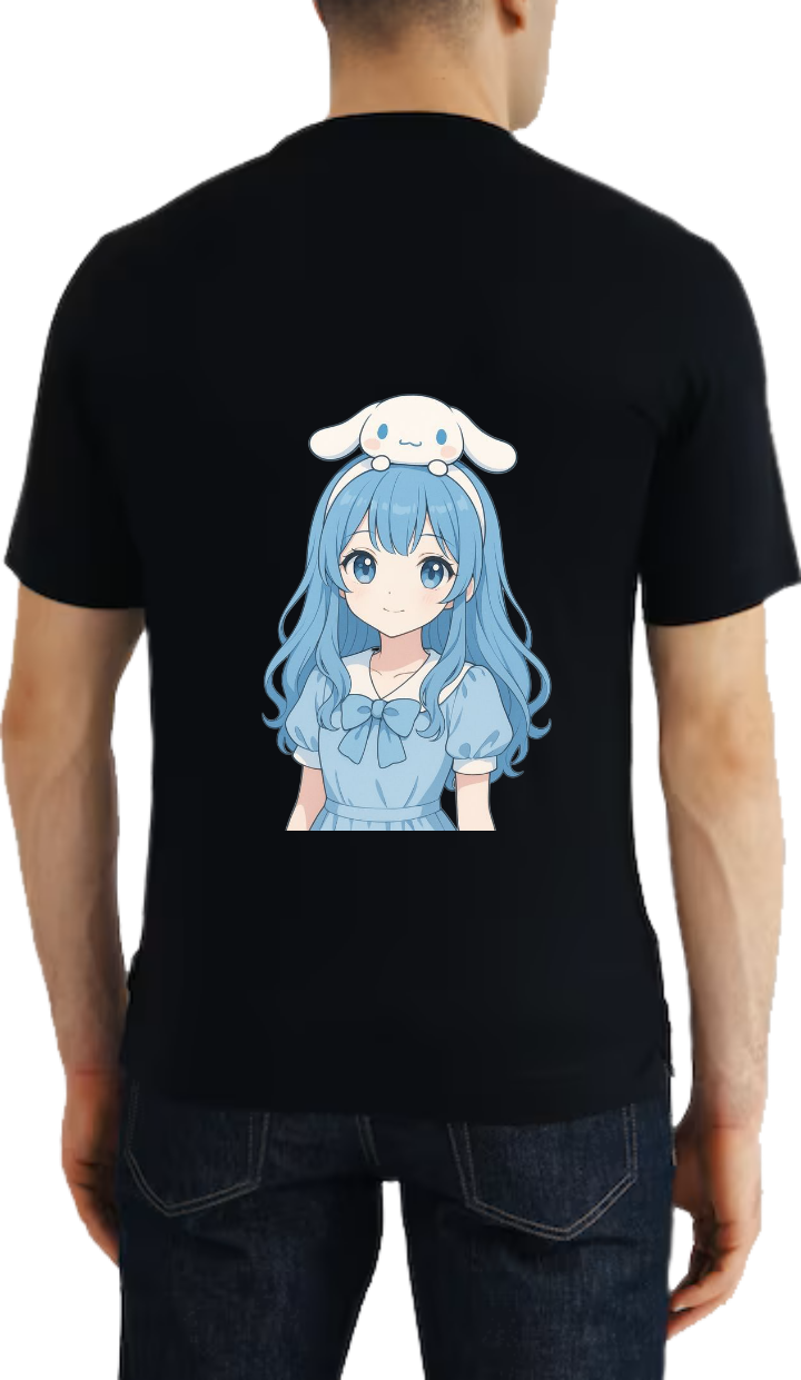 Cinnamoroll t- shirt One Size Black back 18