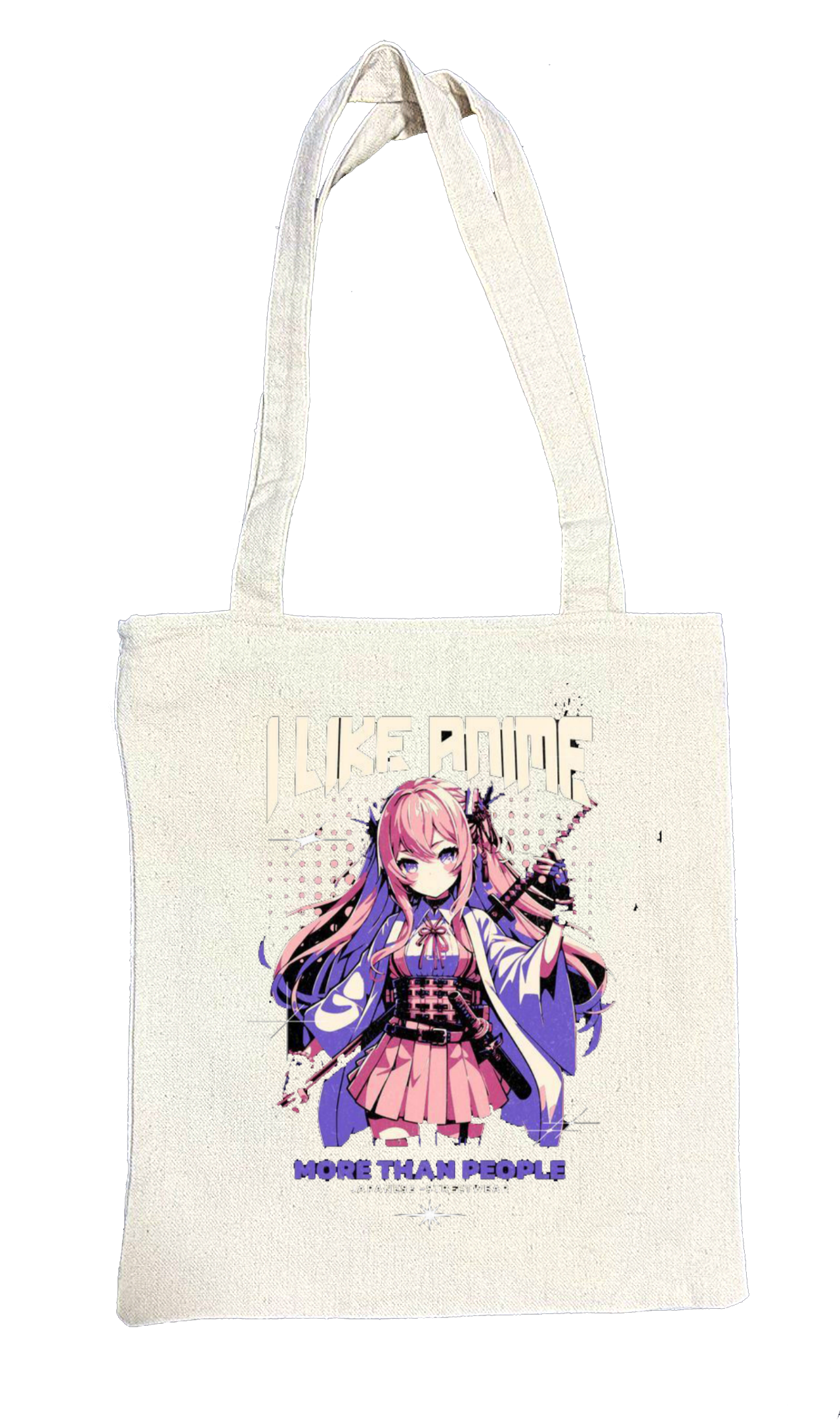 RANDOM ANIME GIRL tote bag Beige 19