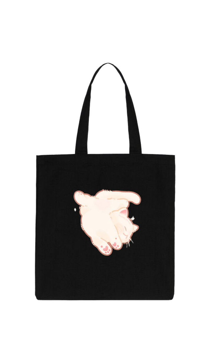 cat tote bag Black 19