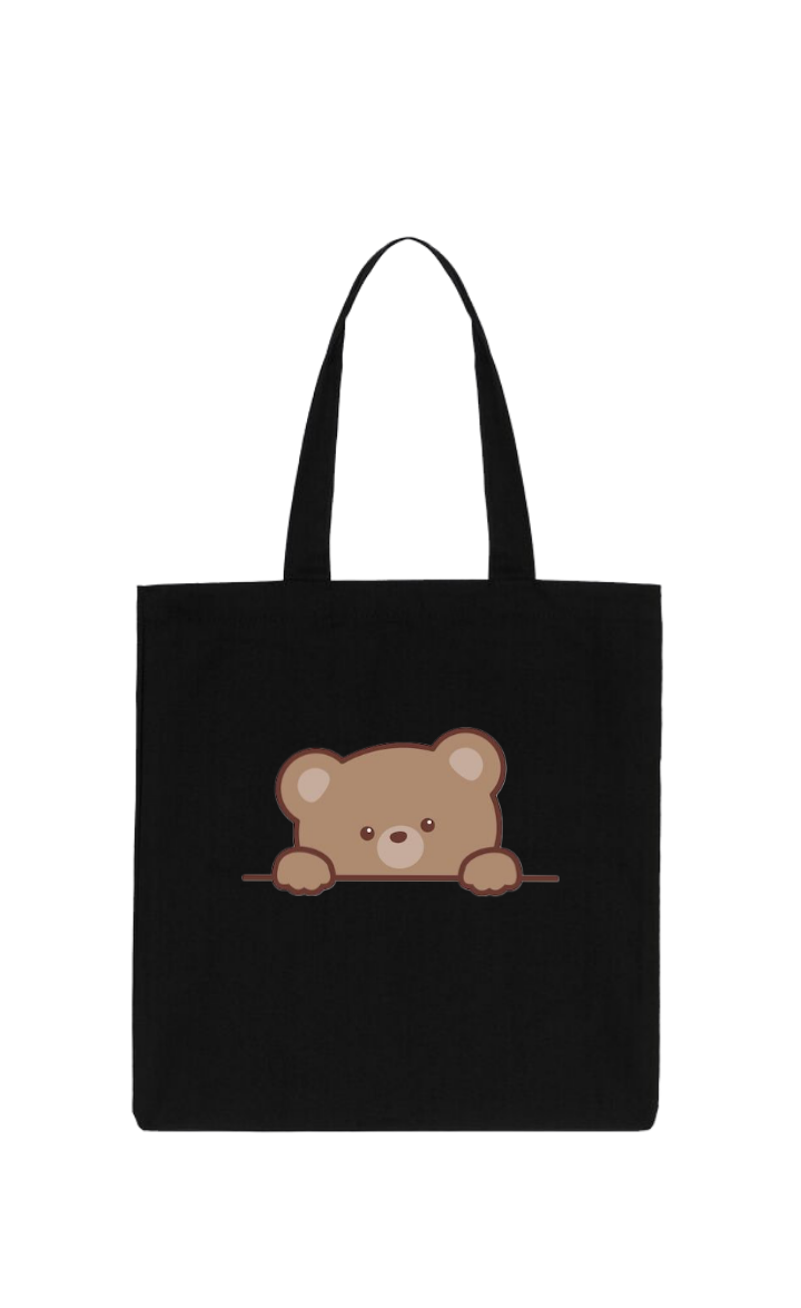 bear tote bag Black 19