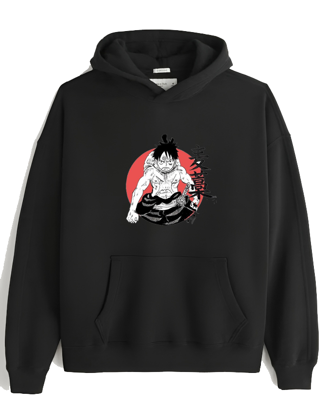 one piece One Size hoodie Black 19