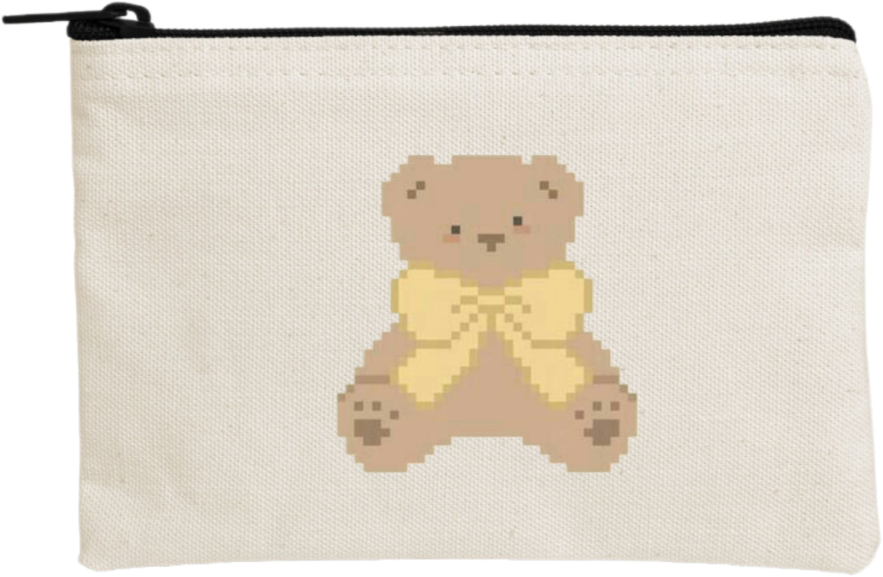 bear wallet pencil case Beige 19