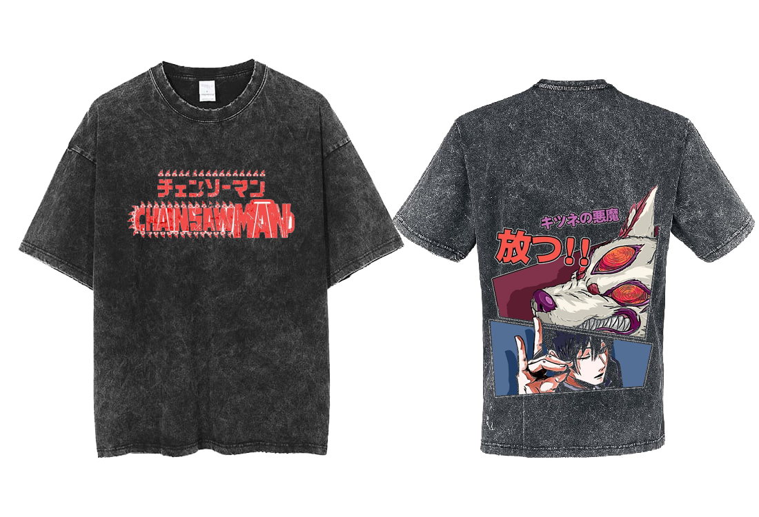 Chainsaw Man t- shirt One Size Washed Back 17