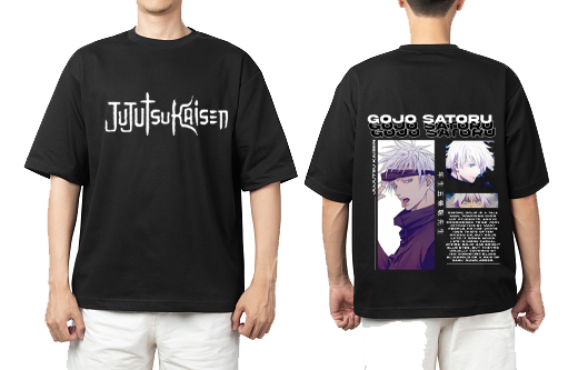 tjujutsu kaisen GOJO Oversize t- shirt Black Back 19