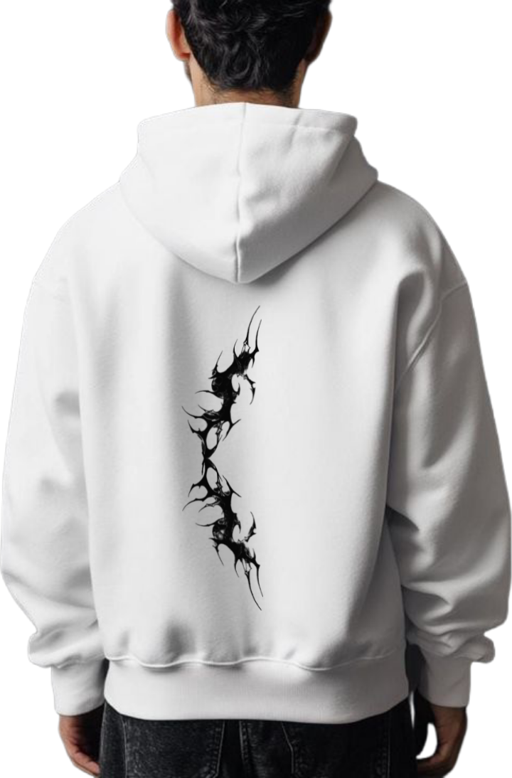 Goth Oversize Hoodie White Back 29