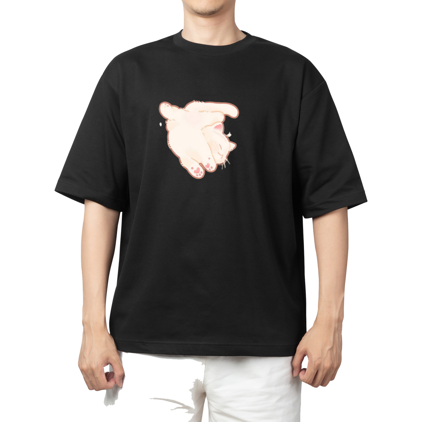 cat One Size t- shirt Black 19