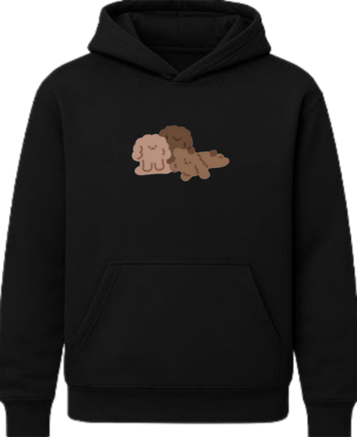 bear Oversize Hoodie Black 19