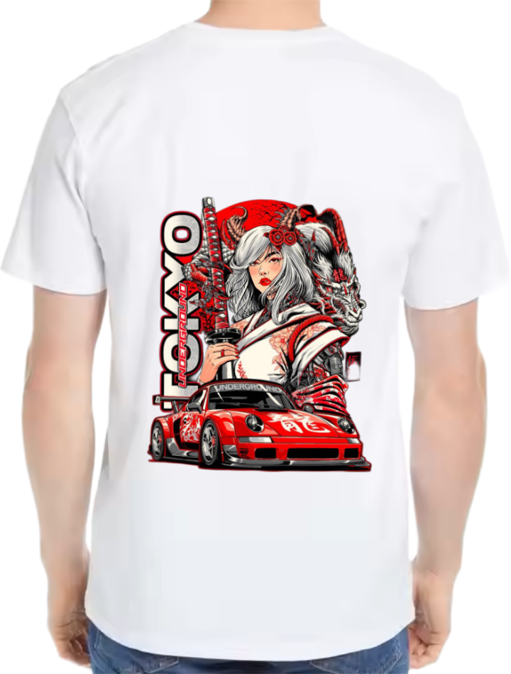 TOKYO t- shirt Over Size White Back 39