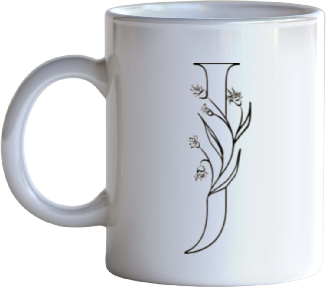 vector letter Mug J 19