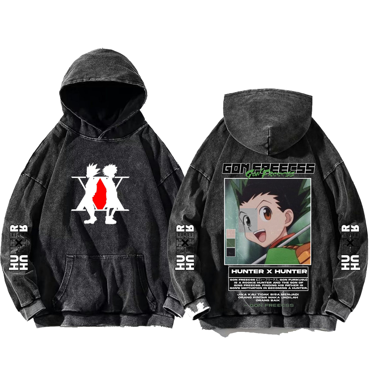 Hunter × Hunter One Size hoodie Washed Back 19