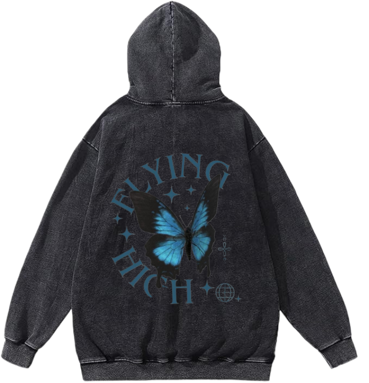FLYING MICH Over Size hoodie Washed Back 59