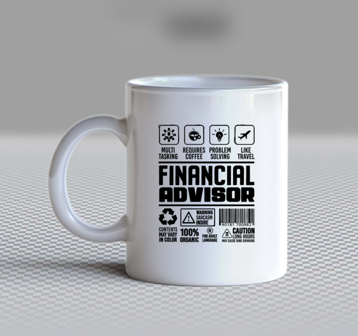 FINANCIAL ADVISOR Back text Mug 139