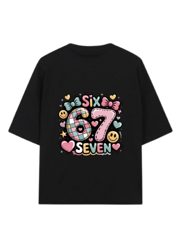 67 designs One Size t- shirt Black Back 1