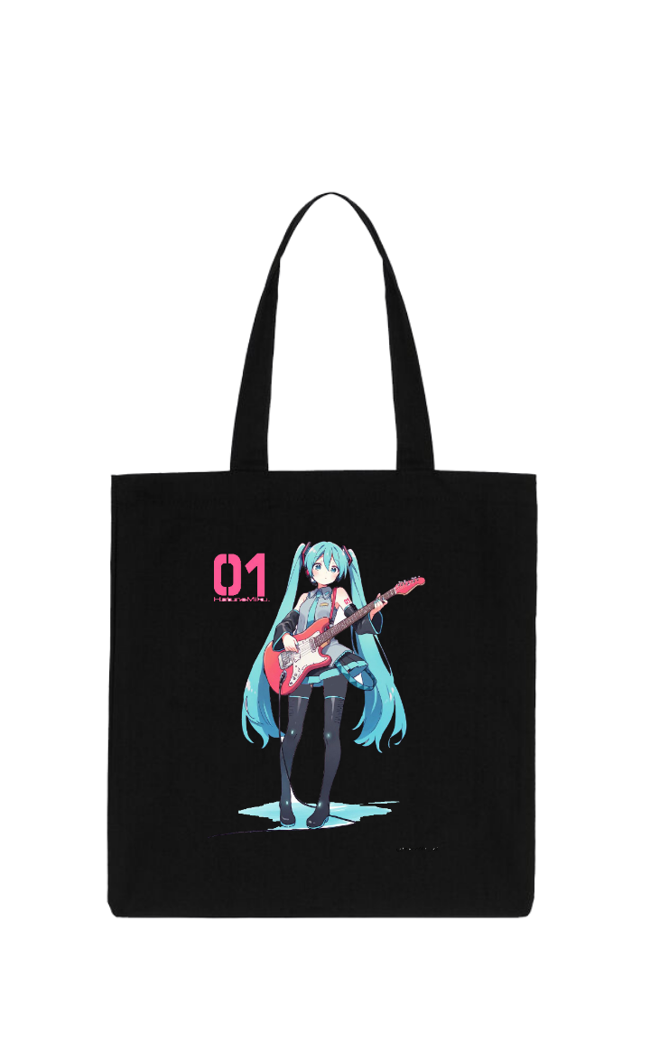 Hatsune Miku tote bag Black 1