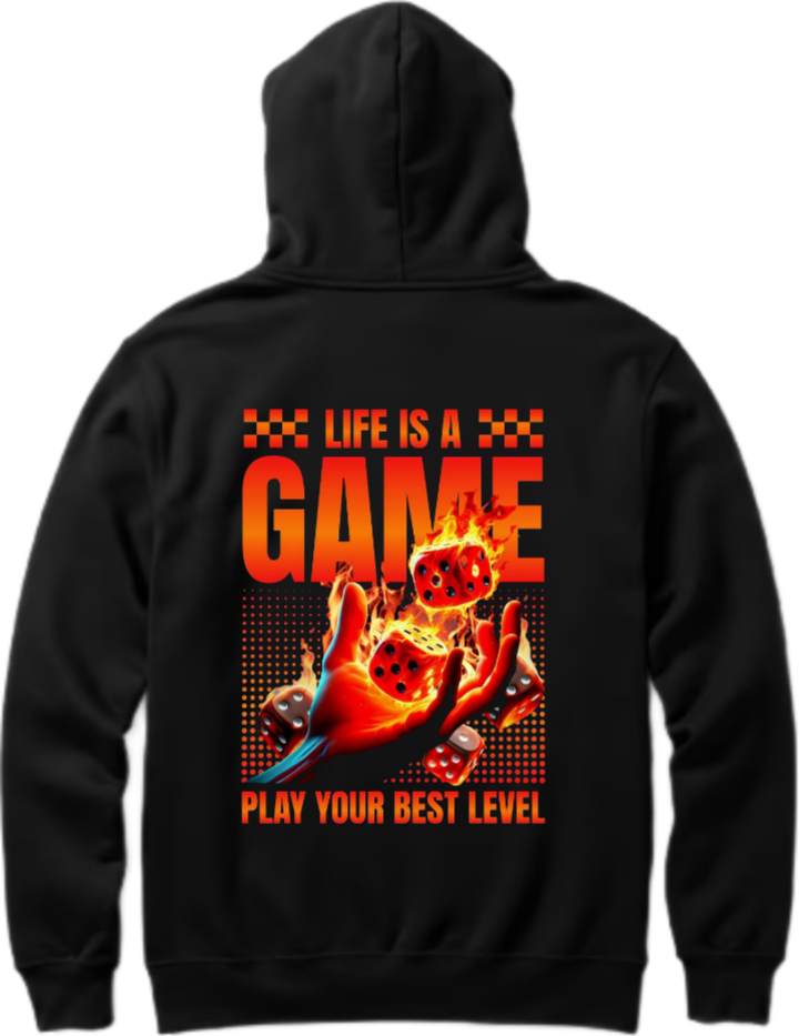 GAME Over Size hoodie Black Back 102