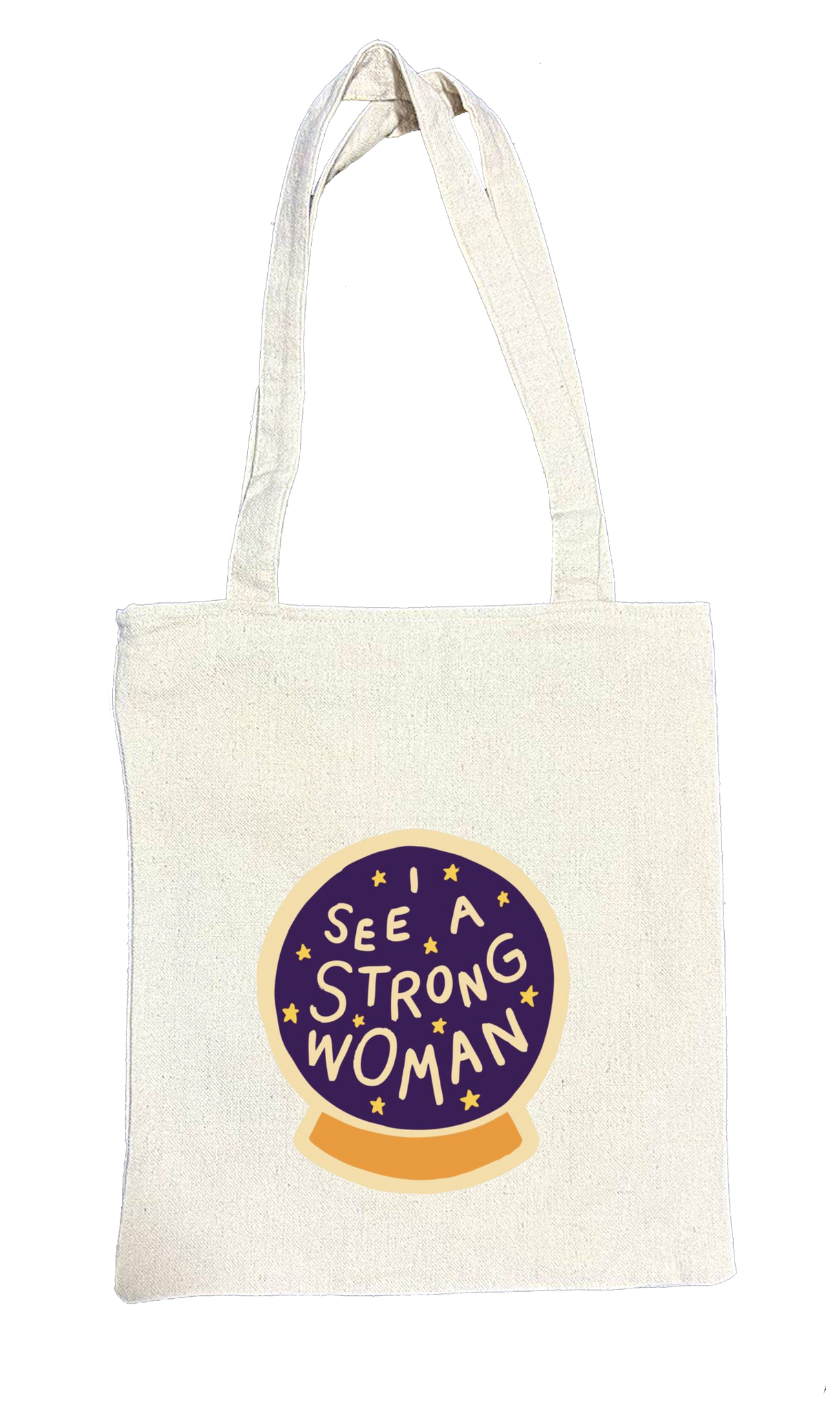 I SEE A STRONG WOMAN tote bag beige 1